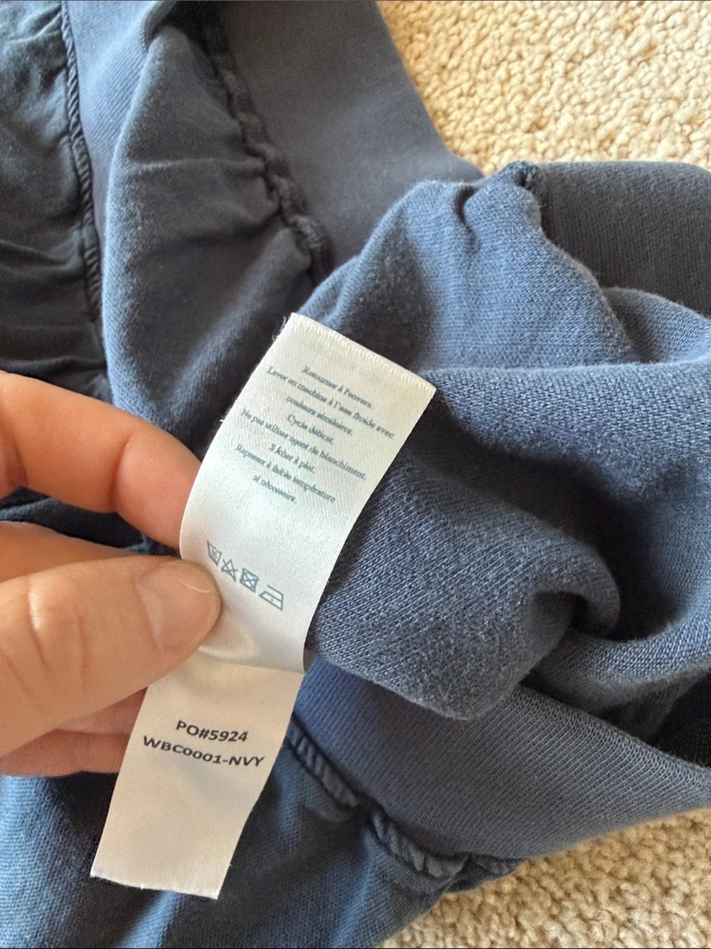Faherty Arlie Day Linen Blend Jogger Pant in Navy Blue - Picture 7 of 9
